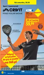 Gazetka promocyjna Lidl - Katalog ważny od 25.05 - Gazetka - ważna od 30.05 do 30.05.2026 - strona 36 - produkty: Por, Gry, Rakieta, Sport, Waga