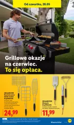 Gazetka promocyjna Lidl - Katalog ważny od 25.05 - Gazetka - ważna od 30.05 do 30.05.2026 - strona 39 - produkty: Hamburger, Widelec, Kosz, Burger, Szczypce, Grill