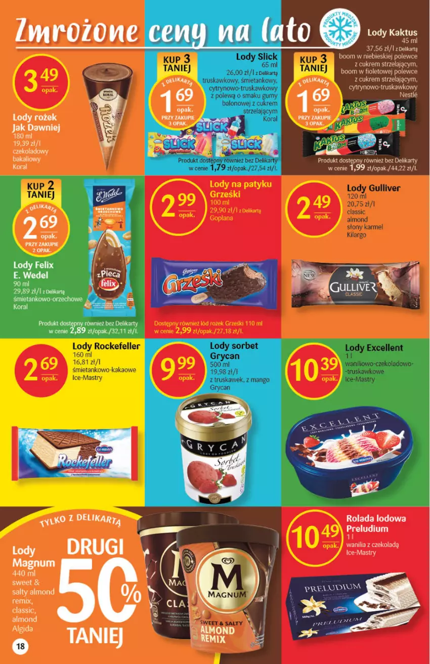 Gazetka promocyjna Delikatesy Centrum - Gazetka DC18 - ważna 12.05 do 18.05.2022 - strona 18 - produkty: Gry, Lody, Mango, Rolada