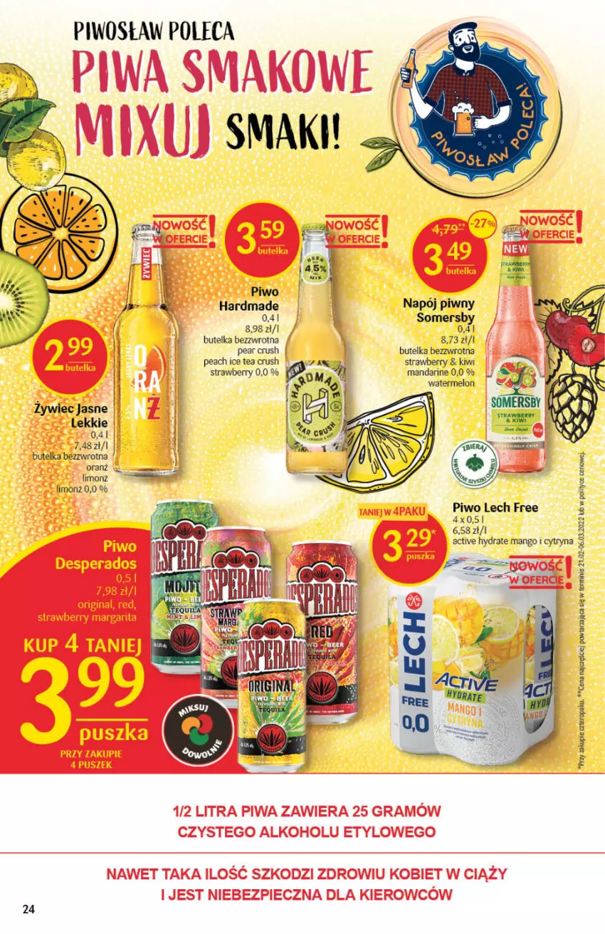 Gazetka promocyjna Delikatesy Centrum - Gazetka DC18 - ważna 12.05 do 18.05.2022 - strona 24 - produkty: Ice tea, Kiwi, Mango, Melon, Napój, Piwo, Somersby