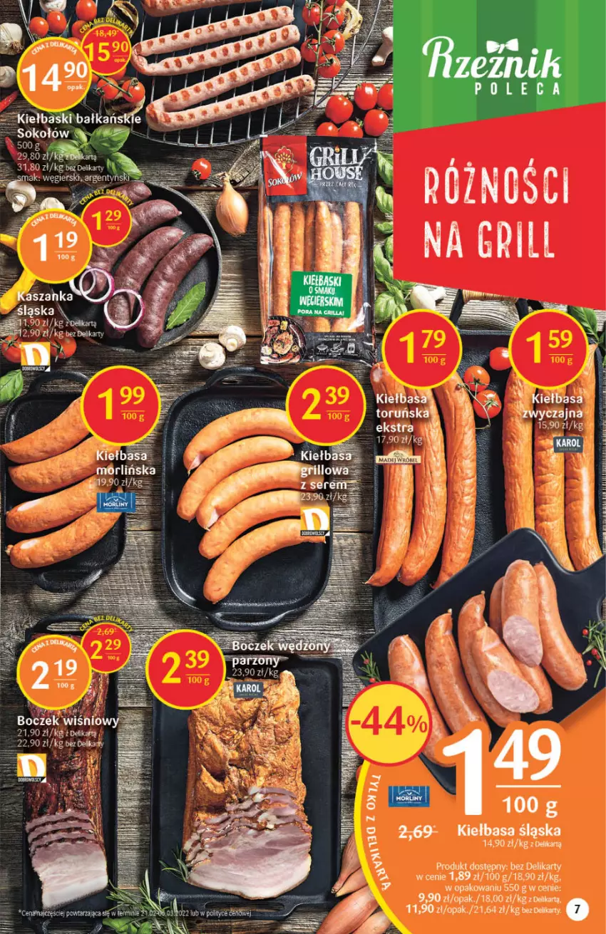 Gazetka promocyjna Delikatesy Centrum - Gazetka DC18 - ważna 12.05 do 18.05.2022 - strona 7 - produkty: Kiełbasa, Kiełbasa śląska