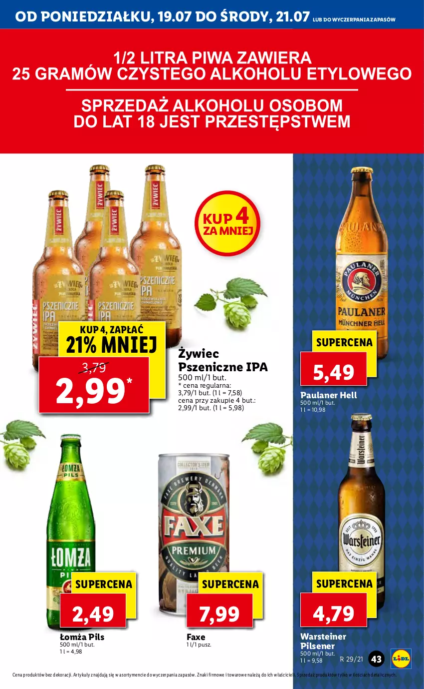 Gazetka promocyjna Lidl - GAZETKA - ważna 19.07 do 21.07.2021 - strona 43 - produkty: Fa