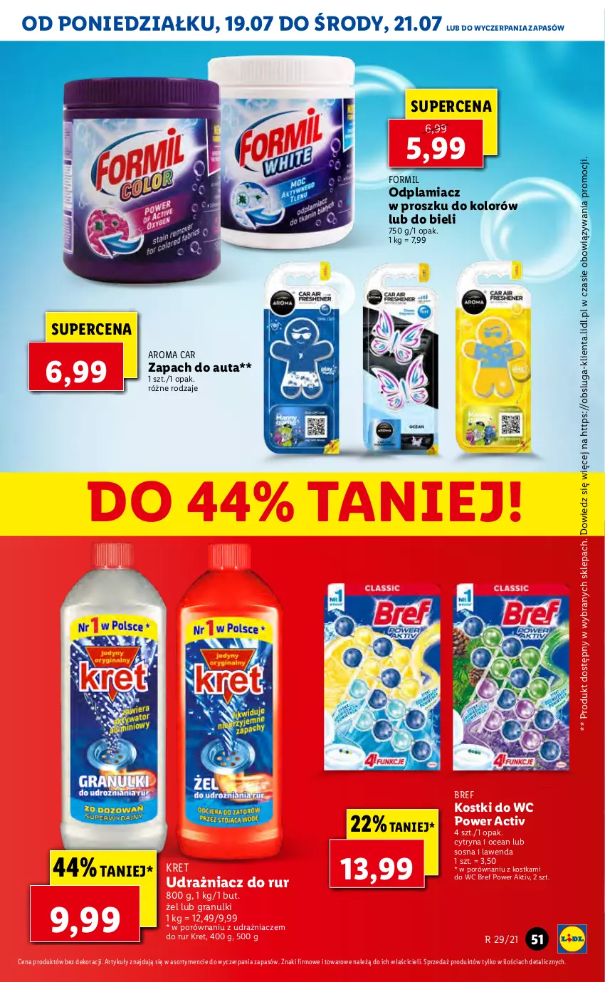 Gazetka promocyjna Lidl - GAZETKA - ważna 19.07 do 21.07.2021 - strona 51 - produkty: Bref, Gra, Kret, Odplamiacz, Por, Sos