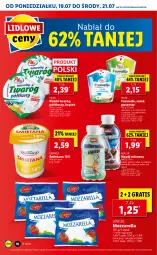 Gazetka promocyjna Lidl - GAZETKA - Gazetka - ważna od 21.07 do 21.07.2021 - strona 16 - produkty: Mozzarella, Chrzan, Serek puszysty, Ser, Gra, Twaróg, Piątnica, Lovi, Serek, Pilos, Czekolada, Müller, Twaróg półtłusty, Napój mleczny, Kakao, Napój, Kokos