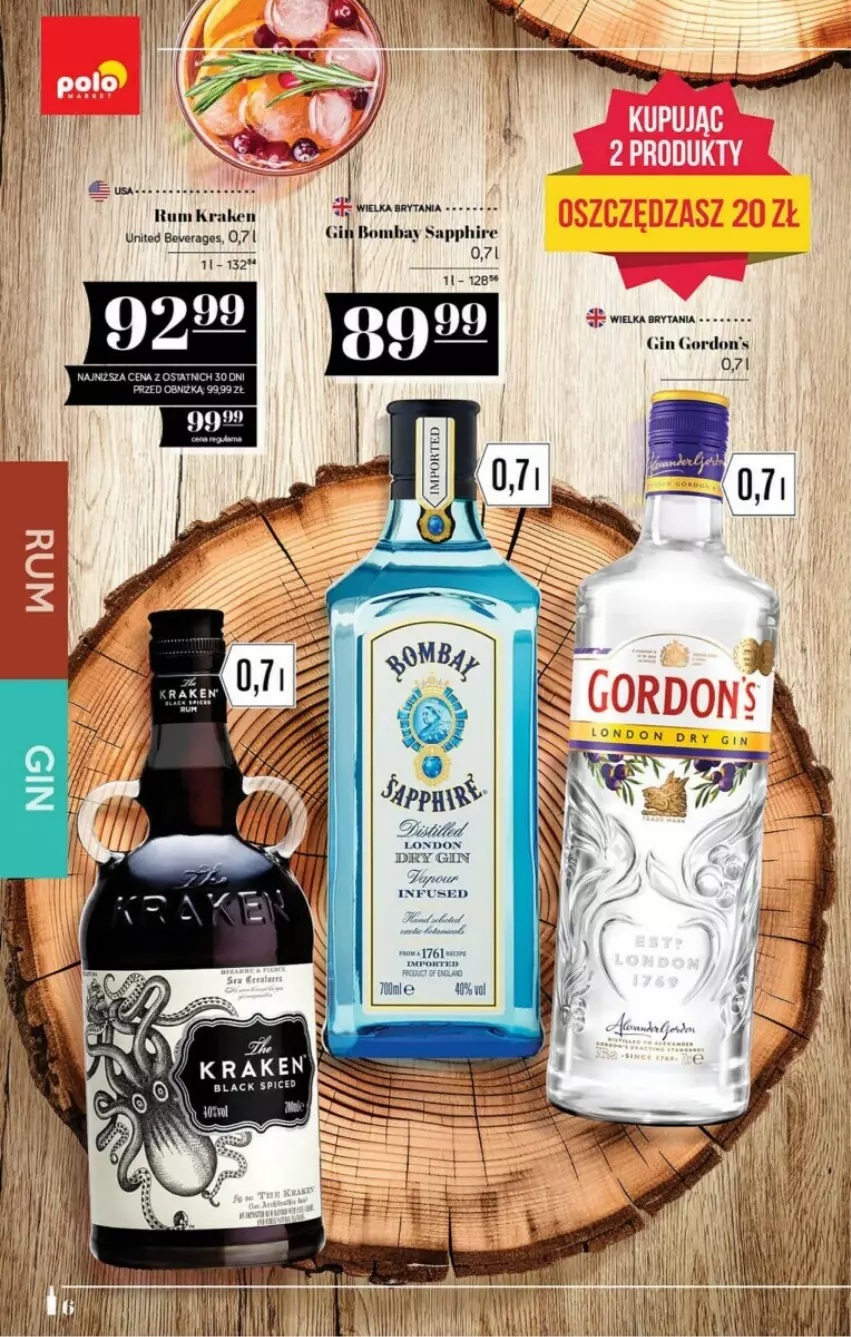 Gazetka promocyjna PoloMarket - ważna 05.04 do 25.04.2024 - strona 17 - produkty: Gin, Gordon's, Rum