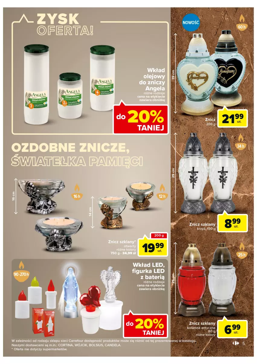 Gazetka promocyjna Carrefour - Gazetka Kwiaty i znicze - ważna 27.09 do 08.10.2022 - strona 5 - produkty: Znicz