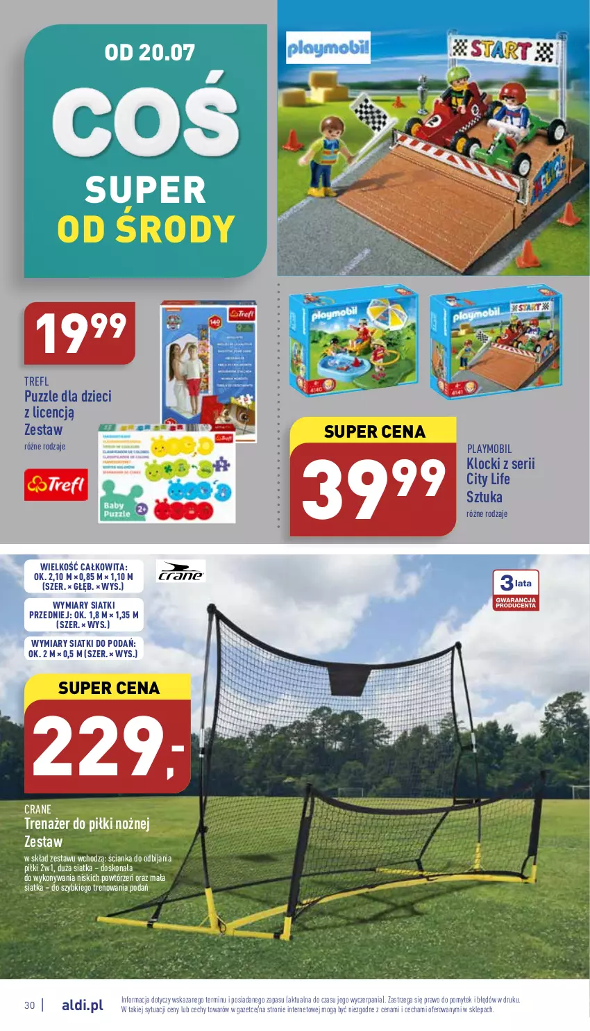 Gazetka promocyjna Aldi - Pełny katalog - ważna 18.07 do 23.07.2022 - strona 30 - produkty: Dzieci, Klocki, Mobil, Noż, Playmobil, Puzzle, Ser, Siatka