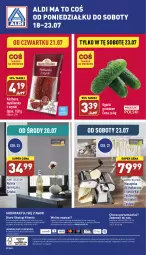 Gazetka promocyjna Aldi - Pełny katalog - Gazetka - ważna od 23.07 do 23.07.2022 - strona 40 - produkty: Makaron, Por, O nas, Szynka, Roleta, Maszynka, Biuro, Grunt, Kiełbasa