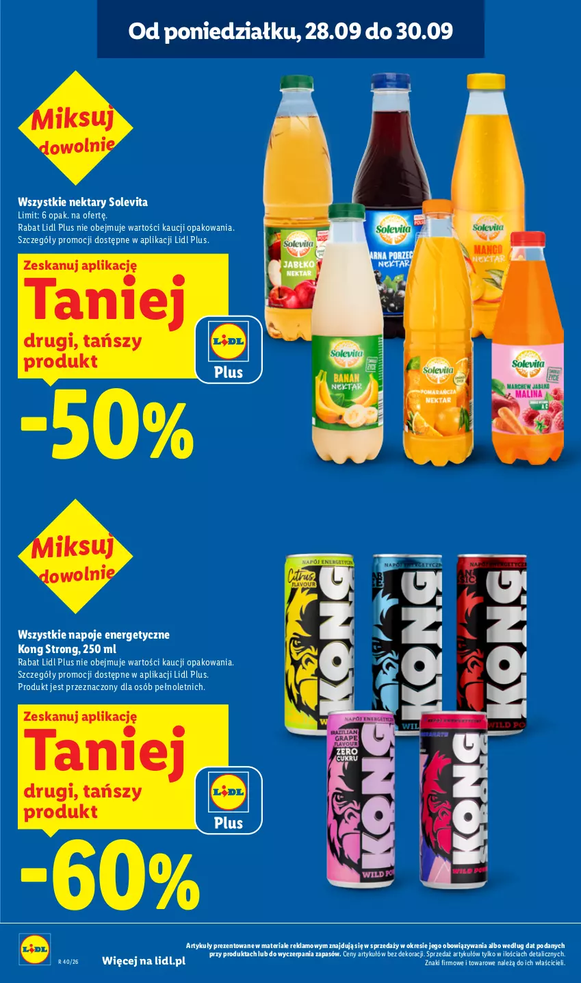 Gazetka promocyjna Lidl - Gazetka ważna od 28.09 do 30.09 - ważna 28.09 do 30.09.2026 - strona 16 - produkty: Napoje, Nektar