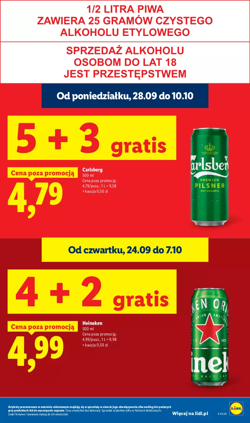 Gazetka promocyjna Lidl - Gazetka ważna od 28.09 do 30.09 - ważna 28.09 do 30.09.2026 - strona 19 - produkty: Carlsberg, Gra, Heineken