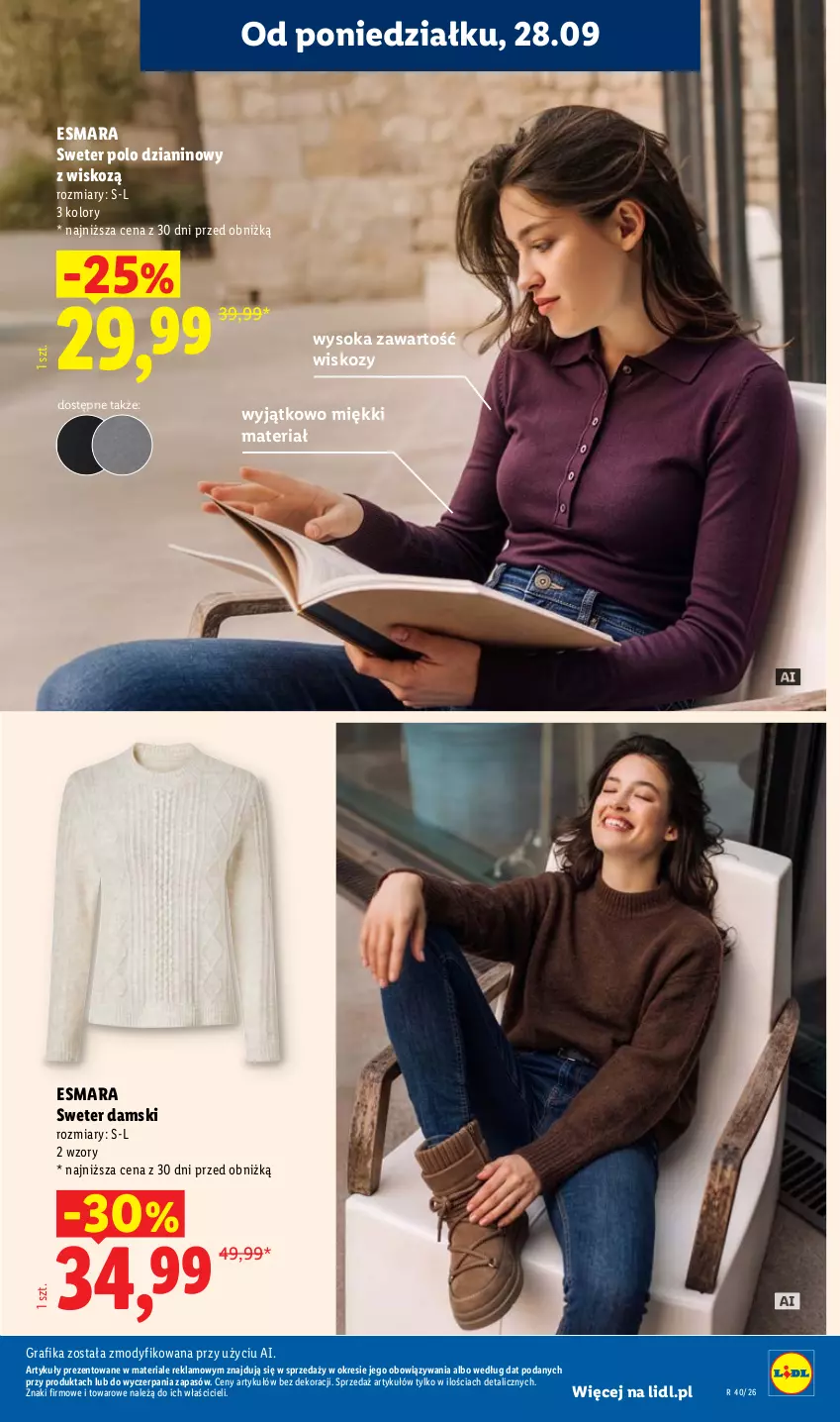 Gazetka promocyjna Lidl - Gazetka ważna od 28.09 do 30.09 - ważna 28.09 do 30.09.2026 - strona 39 - produkty: Gra, Grafika, Sok, Sweter
