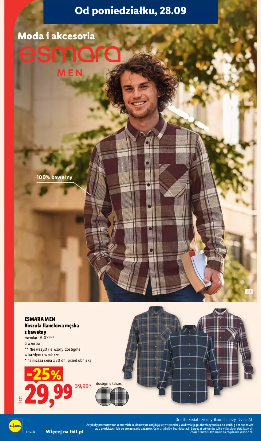 Gazetka promocyjna Lidl - Gazetka ważna od 28.09 do 30.09 - ważna 28.09 do 30.09.2026 - strona 40 - produkty: Gra, Grafika, Kosz, Koszula, Moda