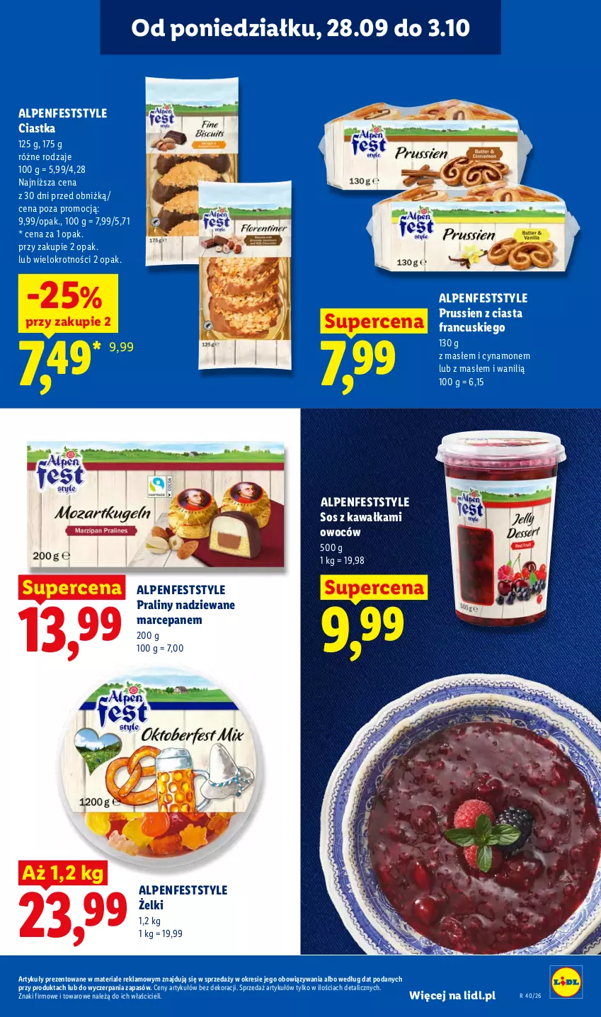 Gazetka promocyjna Lidl - Gazetka ważna od 28.09 do 30.09 - ważna 28.09 do 30.09.2026 - strona 69 - produkty: Ciastka, Kawa, Praliny, Sos