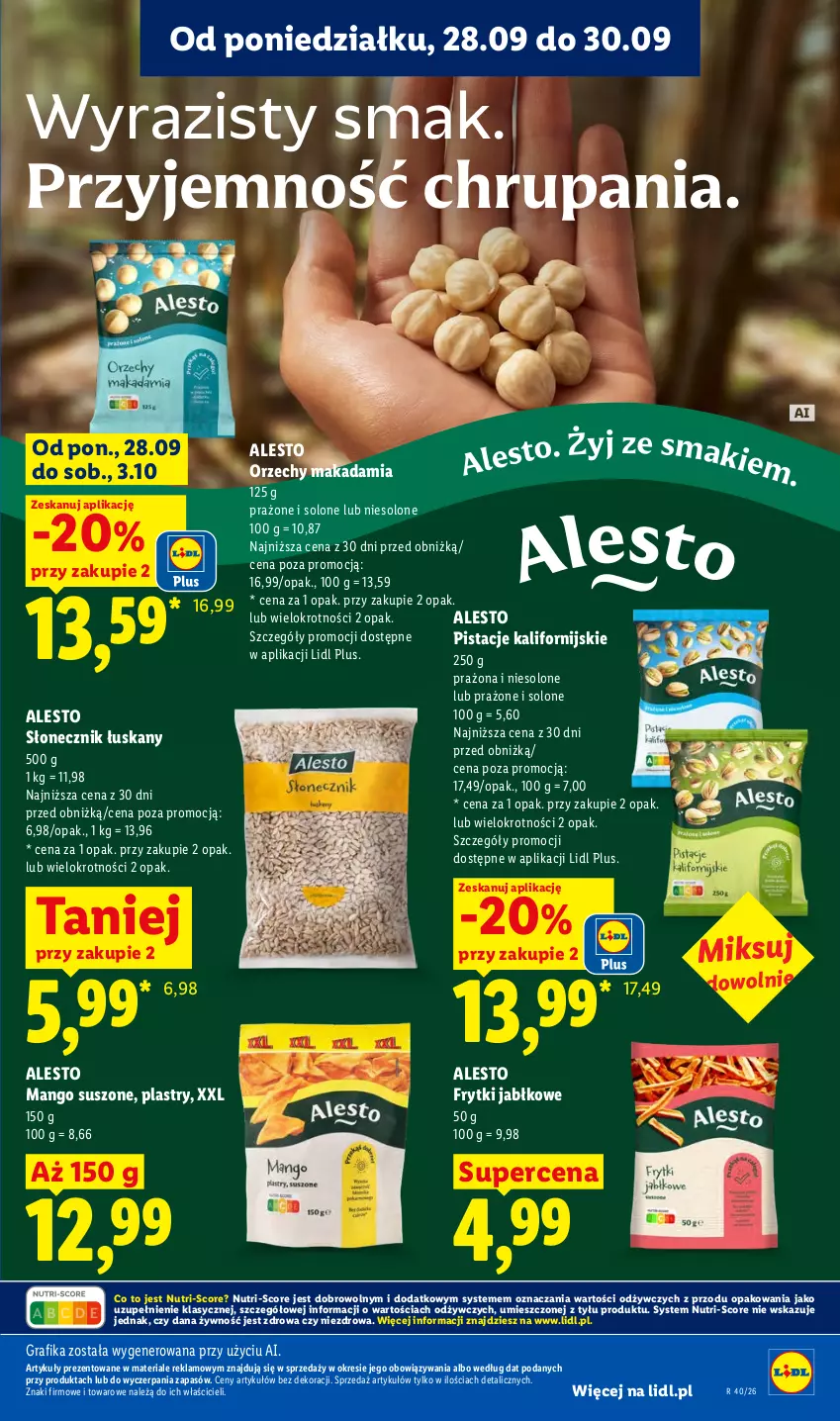 Gazetka promocyjna Lidl - Gazetka ważna od 28.09 do 30.09 - ważna 28.09 do 30.09.2026 - strona 77 - produkty: Frytki, Gra, Grafika, Mango, Mango suszone, Pistacje