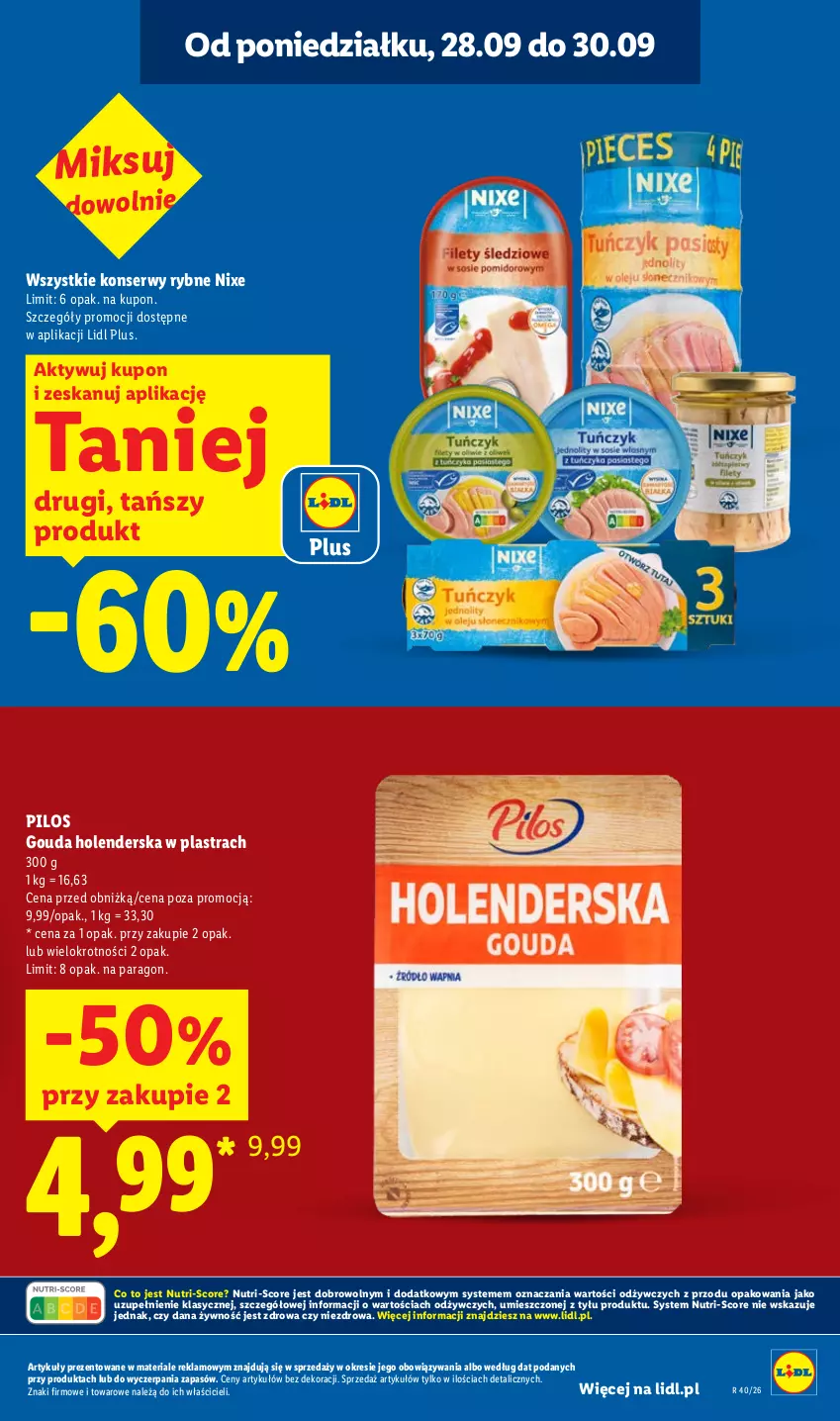 Gazetka promocyjna Lidl - Gazetka ważna od 28.09 do 30.09 - ważna 28.09 do 30.09.2026 - strona 9 - produkty: Gouda, Pilos, Ser