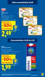 Gazetka promocyjna Lidl - Gazetka ważna od 28.09 do 30.09 - Gazetka - ważna od 30.09 do 30.09.2026 - strona 5 - produkty: Pilos, Masło, Mleko