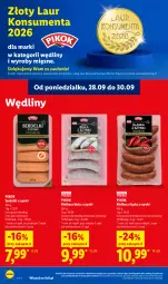 Gazetka promocyjna Lidl - Gazetka ważna od 28.09 do 30.09 - Gazetka - ważna od 30.09 do 30.09.2026 - strona 56 - produkty: Ser, Serdelki, Laur, PIKOK, Kiełbasa biała, Kiełbasa, Kiełbasa śląska, Fa