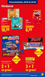 Gazetka promocyjna Lidl - Gazetka ważna od 28.09 do 30.09 - Gazetka - ważna od 30.09 do 30.09.2026 - strona 71 - produkty: Bounty, Snickers, Mleczko, Grześki, Mars, Ptasie mleczko, Baton, Lizaki, Nimm2, Kokos