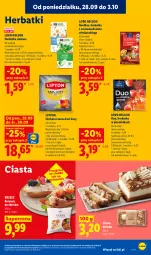 Gazetka promocyjna Lidl - Gazetka ważna od 28.09 do 30.09 - Gazetka - ważna od 30.09 do 30.09.2026 - strona 75 - produkty: Torebka, Earl Grey, Rum, Korpusy, Herbata czarna, Lipton, Herbata, Mięta