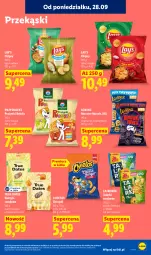 Gazetka promocyjna Lidl - Gazetka ważna od 28.09 do 30.09 - Gazetka - ważna od 30.09 do 30.09.2026 - strona 83 - produkty: Cheetos, Ser, Lajkonik, Gin, Chipsy, Daktyle, Chrupki, Lack, Przysnacki, Lorenz, Monster Munch, Lay’s