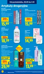 Gazetka promocyjna Lidl - Gazetka ważna od 28.09 do 30.09 - Gazetka - ważna od 30.09 do 30.09.2026 - strona 92 - produkty: Woda perfumowana, Eveline, Bell, Płyn micelarny, Perfum, Tusz, Konturówka do ust, Szampon, Garnier, Odżywka, Woda
