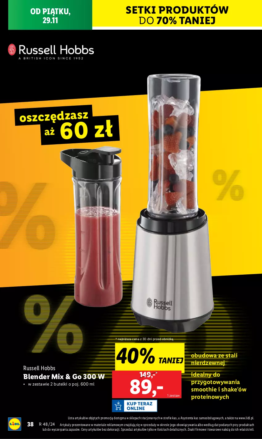 Gazetka promocyjna Lidl - GAZETKA - ważna 25.11 do 30.11.2024 - strona 40 - produkty: Blender, Smoothie