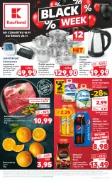 Gazetka promocyjna Kaufland - OFERTA TYGODNIA - Gazetka - ważna od 24.11 do 24.11.2021 - strona 5 - produkty: Piec, Ciśnieniomierz, Nescafé, Kawa rozpuszczalna, Ser, 7up, Czajnik elektryczny, Czajnik, Karkówka wieprzowa, Stek, Mirinda, Kawa, Pomarańcze, Serek, Pepsi, Serek twarogowy, Napój gazowany, Napój, Almette