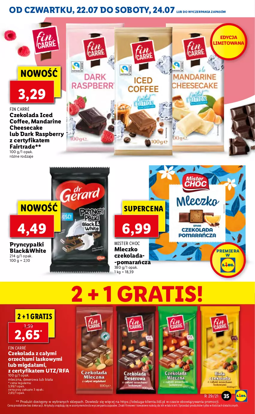 Gazetka promocyjna Lidl - GAZETKA - ważna 22.07 do 24.07.2021 - strona 35 - produkty: Czekolada, Deser, Fa, Gra, Lack, Mleczko, Ser