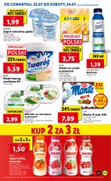 Gazetka promocyjna Lidl - GAZETKA - Gazetka - ważna od 24.07 do 24.07.2021 - strona 21 - produkty: Jogurt naturalny, Ser, Por, Maślanka, Twaróg, Piątnica, Zott, Jogurt, Cars, Pilos, Bakoma, Ser twarogowy, Jogurt pitny, Monte