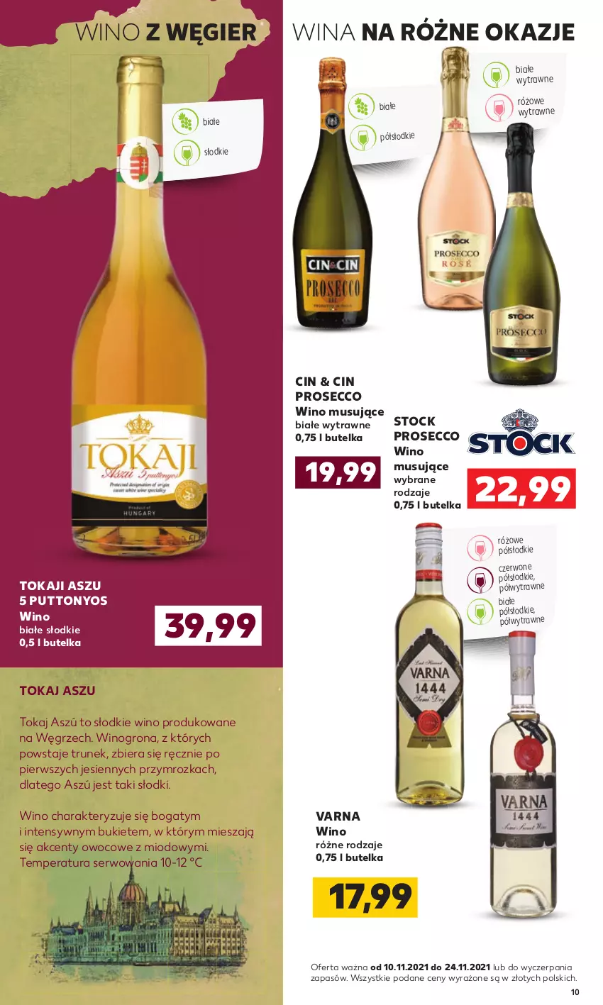 Gazetka promocyjna Kaufland - Oferta specjalna - ważna 10.11 do 24.11.2021 - strona 10 - produkty: Bukiet, Mus, Prosecco, Ser, Stock, Tokaji, Wino, Wino białe, Wino musujące, Winogrona