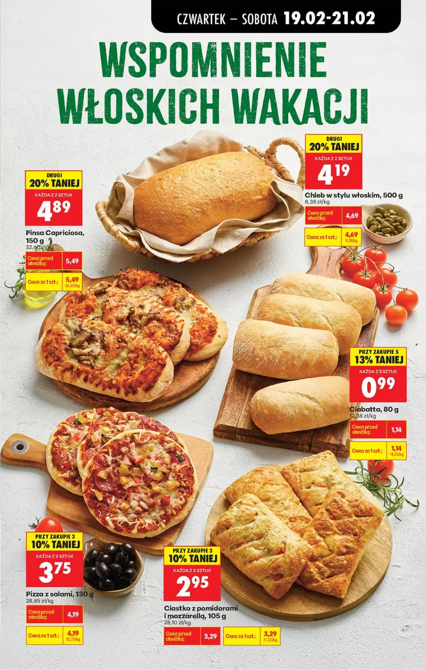 Gazetka promocyjna Biedronka - Od Czwartku - ważna 19.02 do 25.02.2026 - strona 35 - produkty: Chleb, Ciabatta, Pizza, Salami