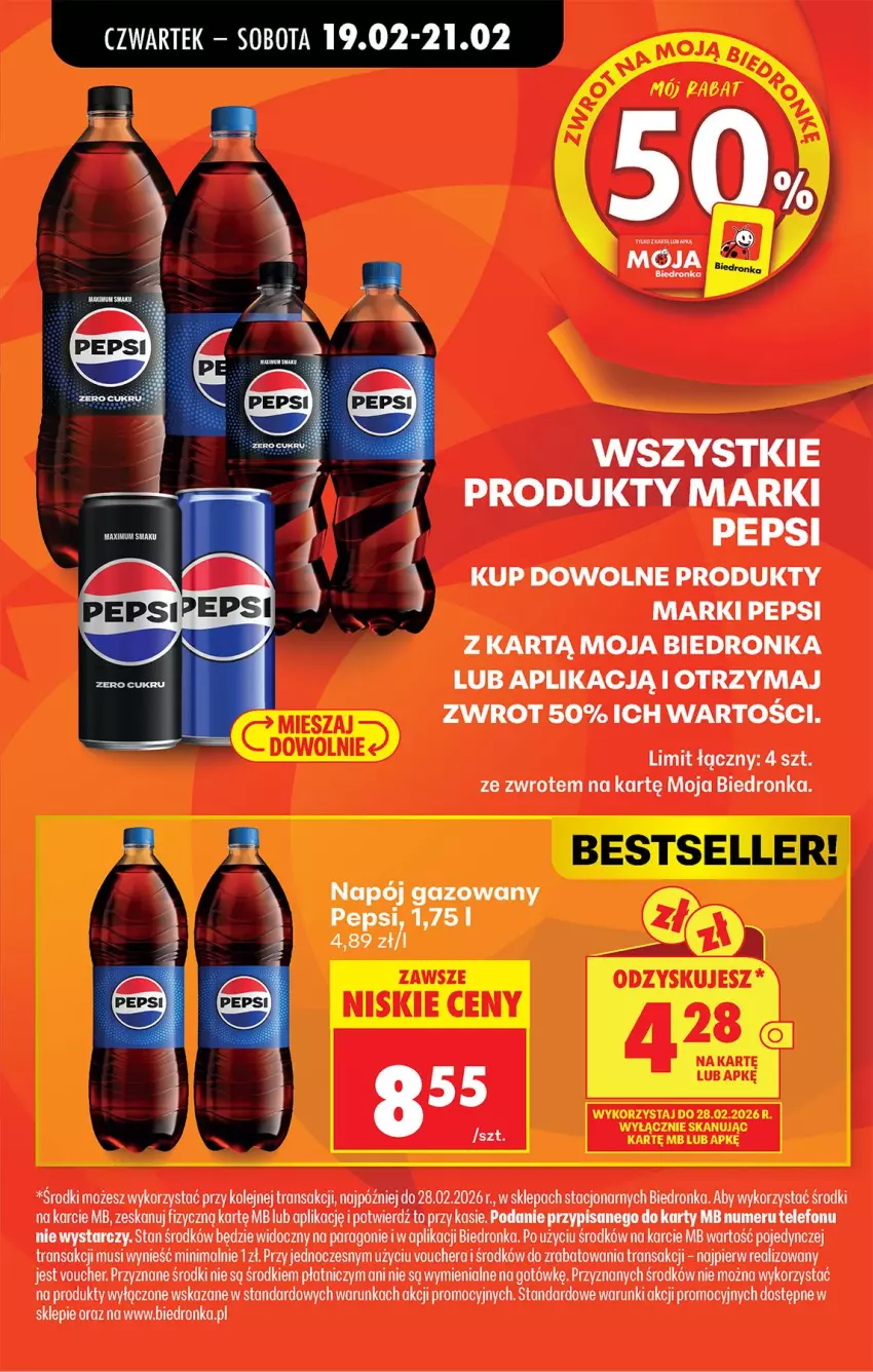 Gazetka promocyjna Biedronka - Od Czwartku - ważna 19.02 do 25.02.2026 - strona 5 - produkty: Mus, Olej, Pepsi, Telefon, Tran