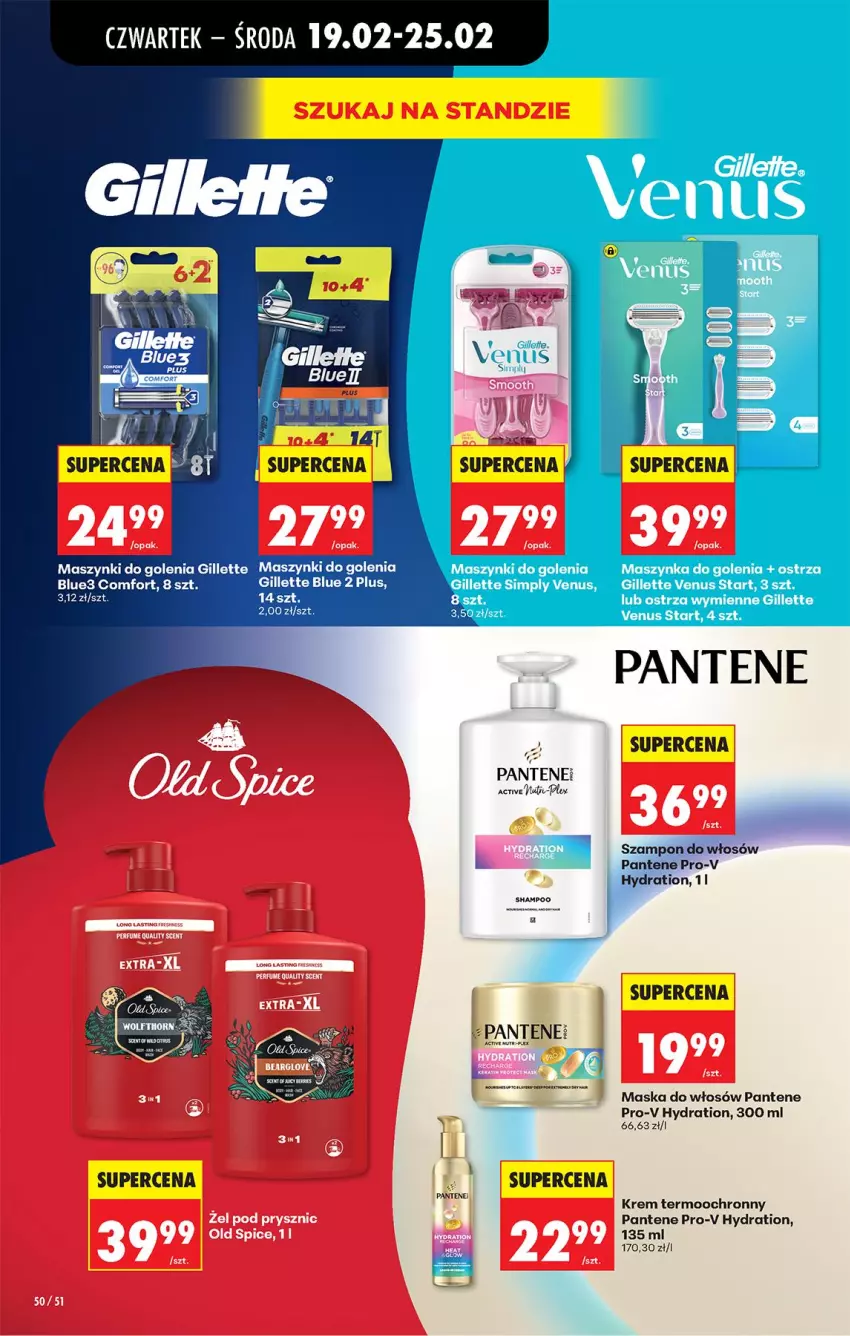 Gazetka promocyjna Biedronka - Od Czwartku - ważna 19.02 do 25.02.2026 - strona 58 - produkty: Gillette, Gillette Venus, Maska, Maska do włosów, Maszynka, Maszynka do golenia, Pantene, Szampon, Szynka, Venus