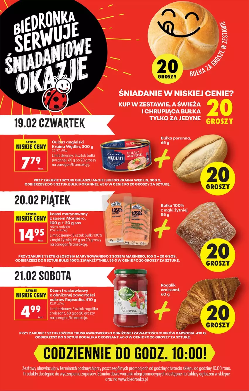 Gazetka promocyjna Biedronka - Od Czwartku - ważna 19.02 do 25.02.2026 - strona 70 - produkty: Bułka, Croissant, Dżem, Fa, Por, Rogal, Sos, Tran