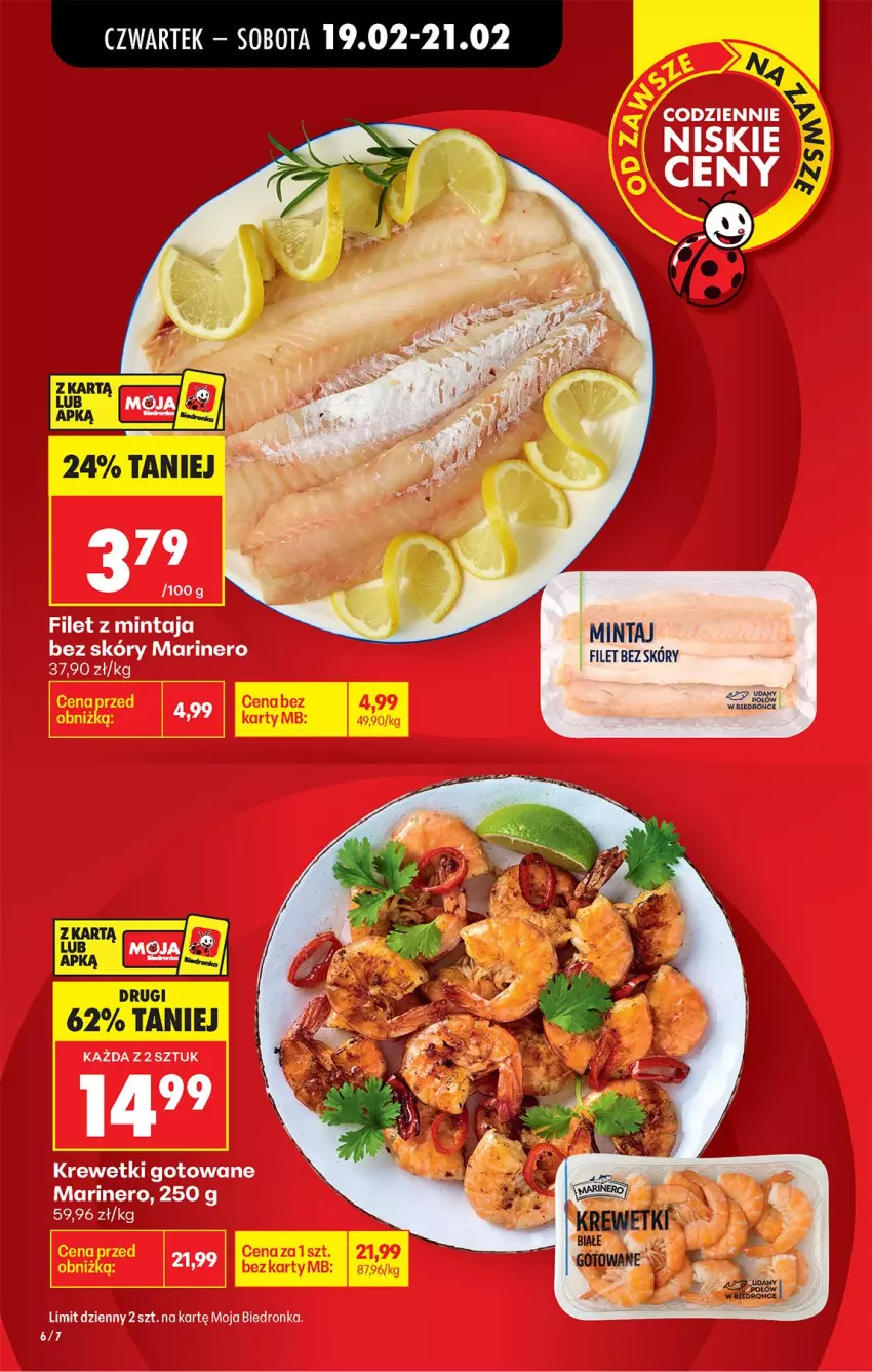 Gazetka promocyjna Biedronka - Od Czwartku - ważna 19.02 do 25.02.2026 - strona 8 - produkty: Filet z mintaja, Krewetki, Mintaj