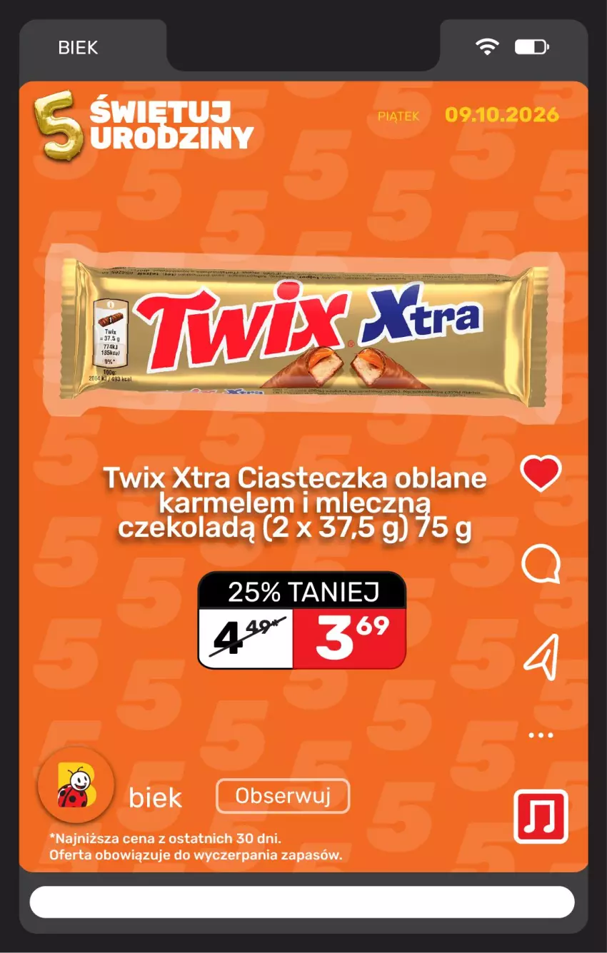 Gazetka promocyjna Biedronka - BIEK - ważna 09.10 do 16.10.2026 - strona 10 - produkty: Twix