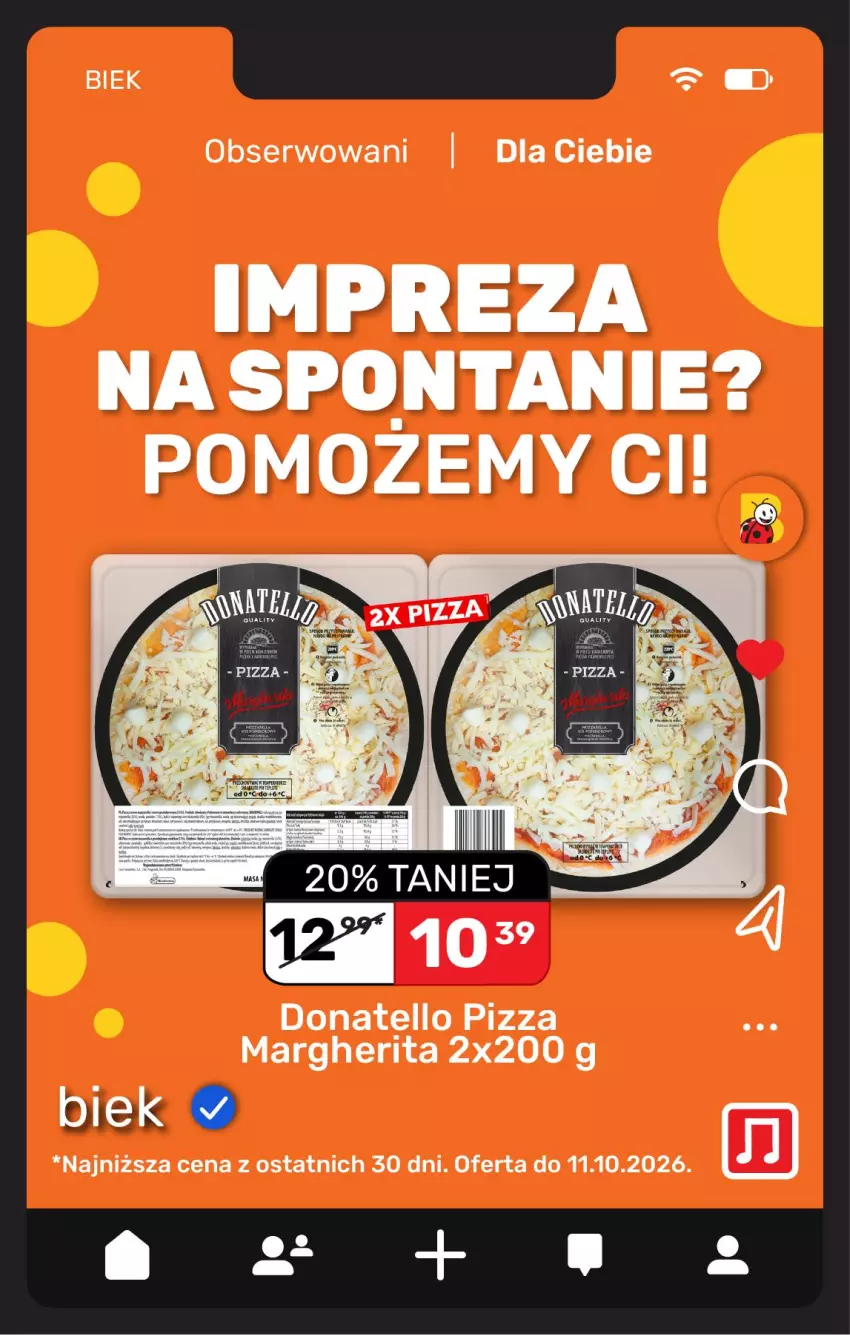 Gazetka promocyjna Biedronka - BIEK - ważna 09.10 do 16.10.2026 - strona 19 - produkty: Fa, Pizza, Ser