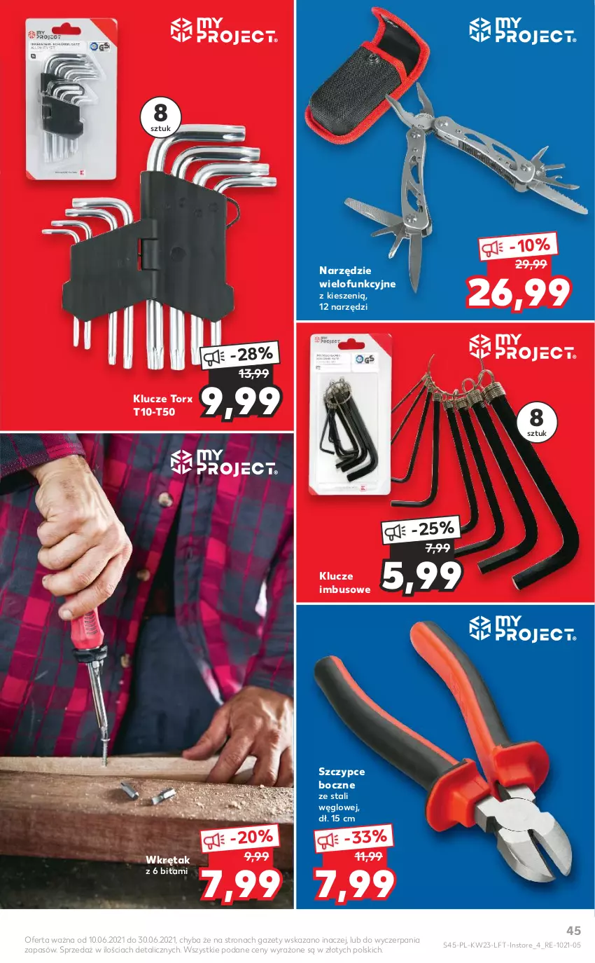 Gazetka promocyjna Kaufland - OFERTA TYGODNIA - ważna 10.06 do 16.06.2021 - strona 45 - produkty: Szczypce, Wkręt