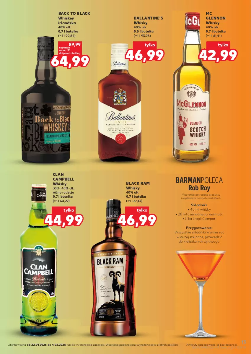 Gazetka promocyjna Kaufland - Barek Kauflandu - ważna 22.01 do 04.02.2026 - strona 13 - produkty: Bell, Lack, Whiskey, Whisky