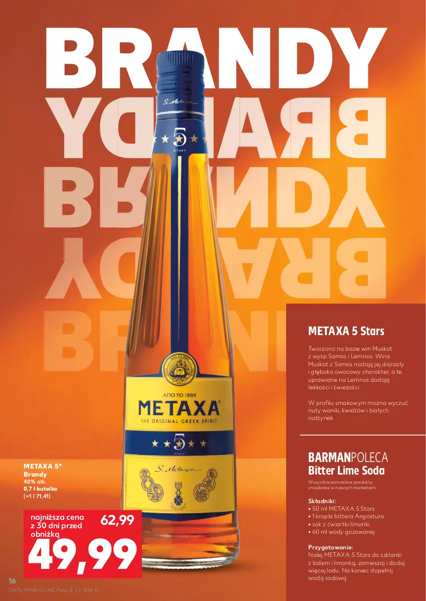 Gazetka promocyjna Kaufland - Barek Kauflandu - ważna 22.01 do 04.02.2026 - strona 16 - produkty: Brandy, Lanki, Metaxa, Mus, Nuty, Sok, Tera