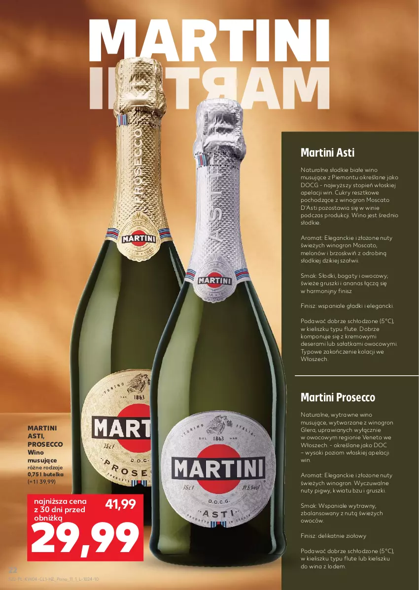 Gazetka promocyjna Kaufland - Barek Kauflandu - ważna 22.01 do 04.02.2026 - strona 22 - produkty: Ananas, Deser, Gruszki, Martini, Melon, Mus, Nuty, Prosecco, Sałat, Sałatka, Ser, Sok, Top, Wino, Wino musujące