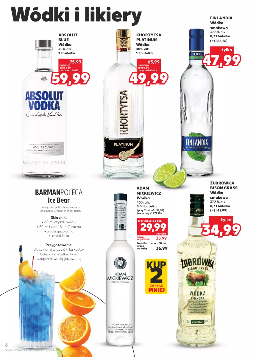 Gazetka promocyjna Kaufland - Barek Kauflandu - ważna 22.01 do 04.02.2026 - strona 6 - produkty: Absolut, Finlandia, Gra, Lanki, Likier, Stek, Woda, Woda gazowana, Wódka