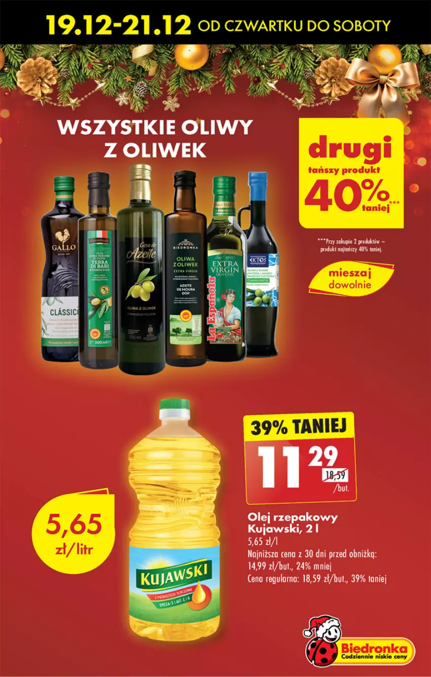 Gazetka promocyjna Biedronka - Od Czwartku - ważna 19.12 do 25.12.2024 - strona 13 - produkty: Kujawski, Olej, Olej rzepakowy