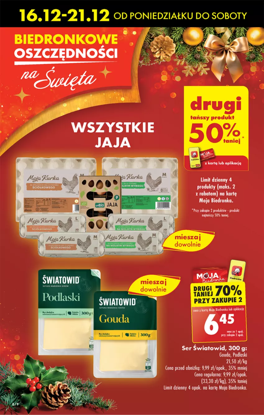 Gazetka promocyjna Biedronka - Od Czwartku - ważna 19.12 do 25.12.2024 - strona 8 - produkty: Gouda, Jaja, Podlaski, Puf, Ser