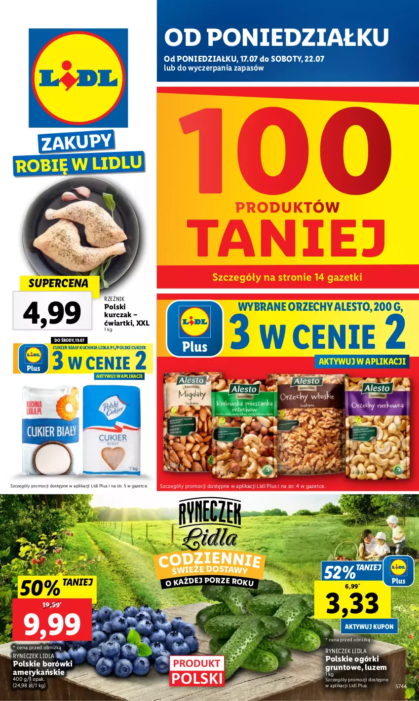 Gazetka promocyjna Lidl - GAZETKA - ważna 17.07 do 22.07.2023 - strona 1 - produkty: Cukier, Grunt, Kuchnia, Kurczak, Por