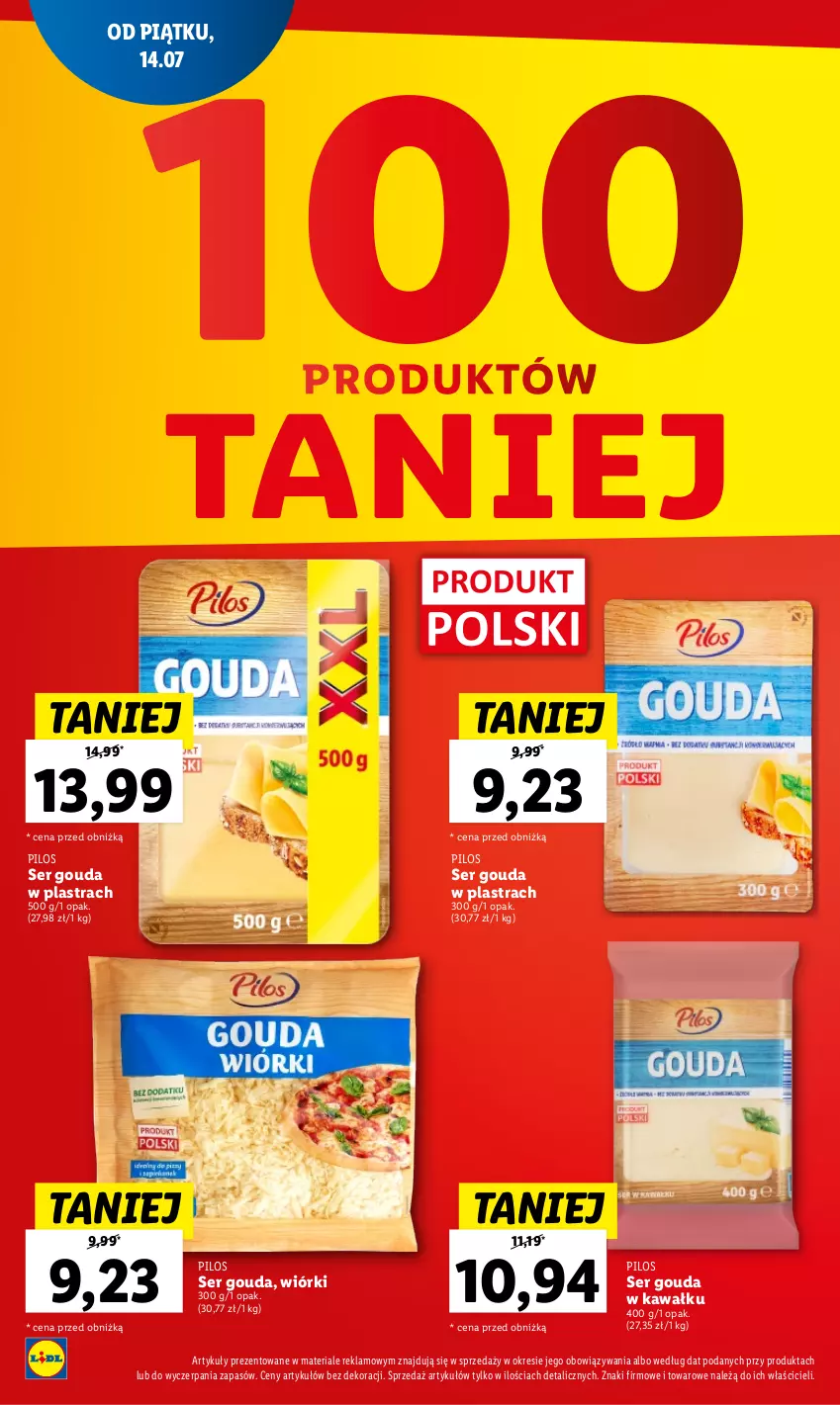 Gazetka promocyjna Lidl - GAZETKA - ważna 17.07 do 22.07.2023 - strona 16 - produkty: Gouda, Kawa, Pilos, Ser