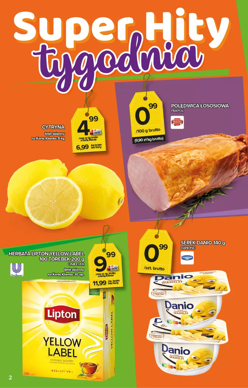 Gazetka promocyjna Topaz - Gazetka - ważna 03.06 do 09.06.2021 - strona 2 - produkty: Danio, Herbata, Lipton, Pekpol, Polędwica, Ser, Serek, Sos