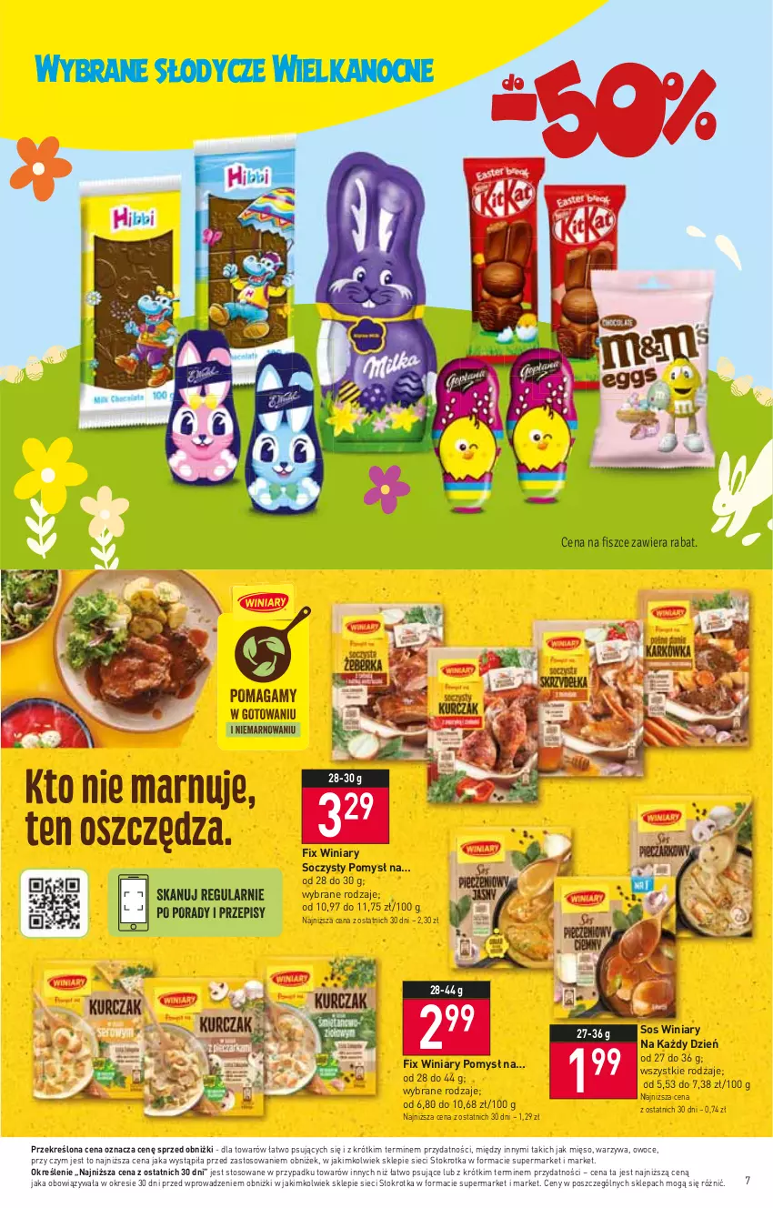 Gazetka promocyjna Stokrotka - Market - ważna 06.04 do 12.04.2023 - strona 7 - produkty: Mięso, Owoce, Sos, Warzywa, Winiary