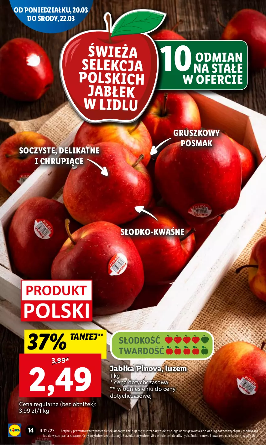 Gazetka promocyjna Lidl - GAZETKA - ważna 20.03 do 22.03.2023 - strona 14 - produkty: Jabłka