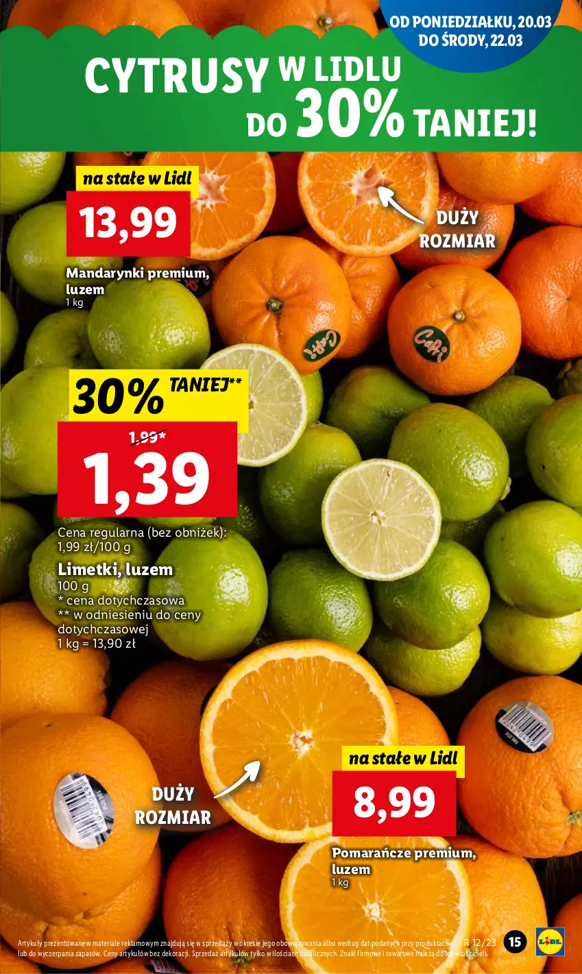 Gazetka promocyjna Lidl - GAZETKA - ważna 20.03 do 22.03.2023 - strona 15 - produkty: Mandarynki, Pomarańcze